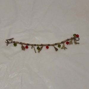 ALL Sterling silver beads and charms Christmas  Bracelet